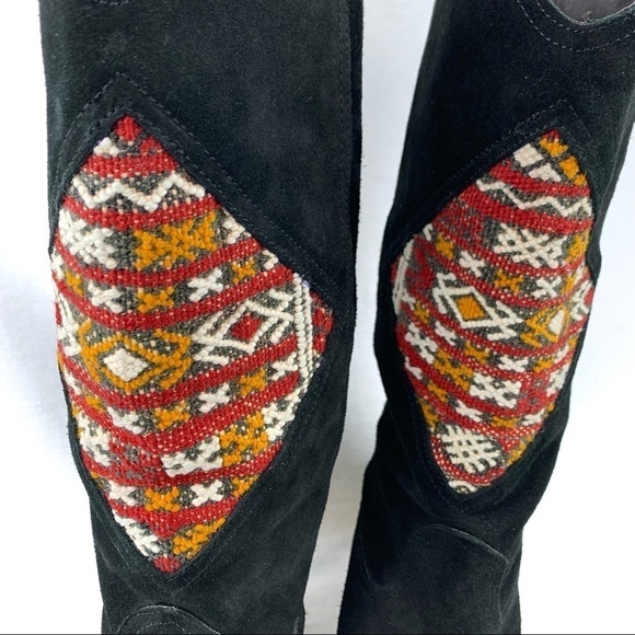 Howsty midki suede embroidered western boho cowboy boots, size 38 - Picture 4 of 15